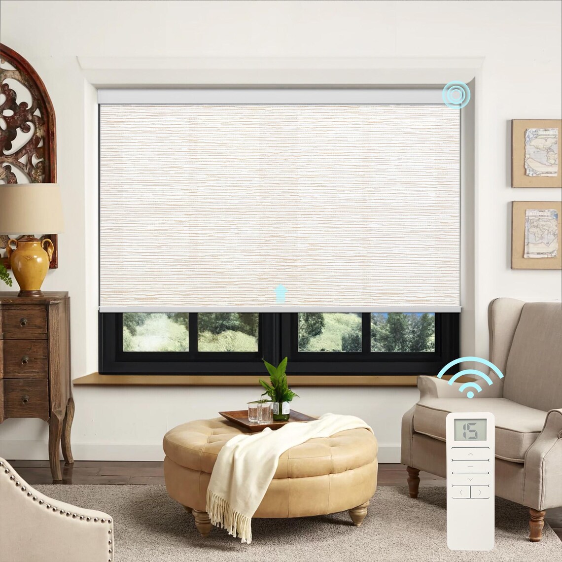 Remote Controlled Roller Shades – Cordless Rechargeable Window Blinds ...