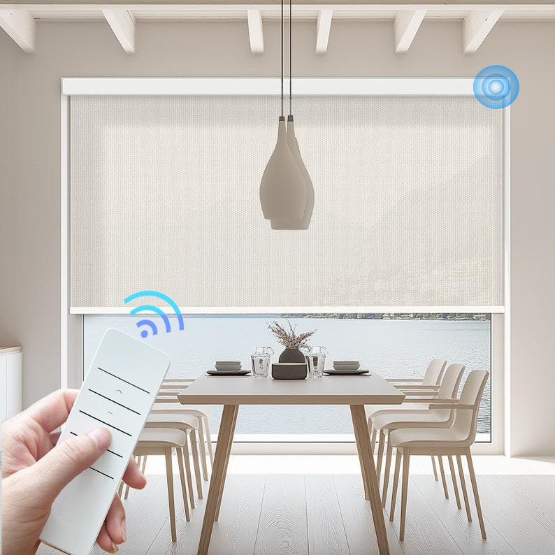 Remote Controlled Roller Shades – Cordless Rechargeable Window Blinds ...