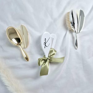 Personalised Hair Brush | Brush Comb Set | White Brush | Gold Brush | Silver Brush | Customised Baptism Brush Comb Set | Baby Hair Brush