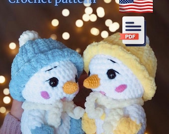 Wzór na szydełkowego bałwana: Świąteczny amigurumi (wzór PDF)