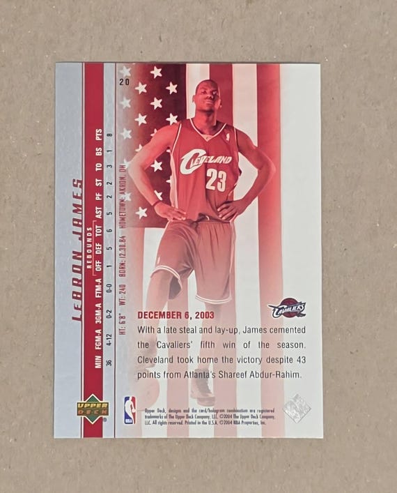 Lebron James Rookie Card: 2004 Upper Deck Cleveland Cavaliers #23