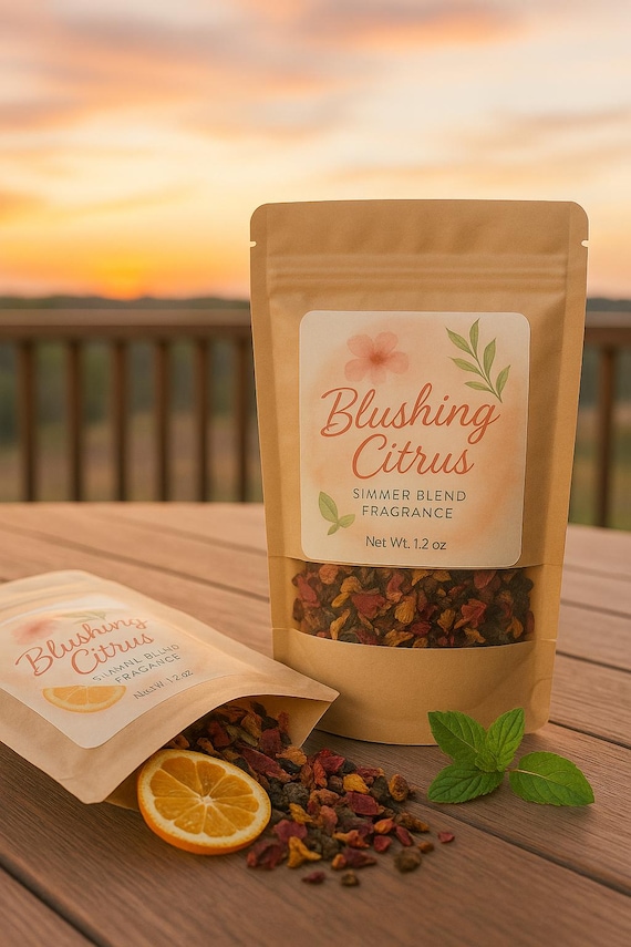 Blushing Citrus Simmer Pot Blend · Botanical Home Fragrance · Dried Citrus & Hibiscus Potpourri · Stove Top Simmer Bag Gift