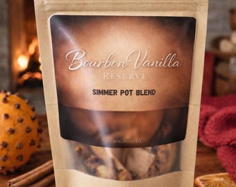 Bourbon Vanilla Reserve Simmer Pot Blend – Luxury Home Fragrance, Warm Vanilla Bourbon Scent, Handcrafted Botanical