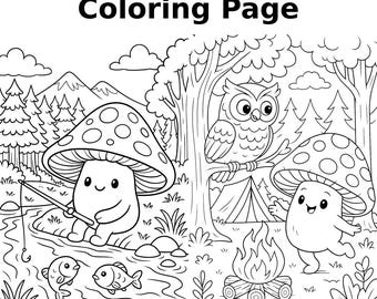 Toadstool Tales – Whimsical Mushroom Coloring Pages for All Ages