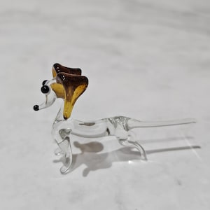 Vintage Murano Glass Miniature Dachshund Figurine