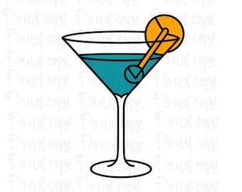 Martini Glass PNG, Minimalist Cocktail Clipart (Digital Download), Valentine’s Day, Mother's Day, 4th of July, Fathers Day