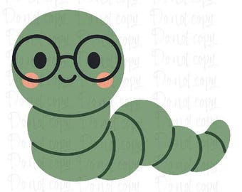Cute Bookworm PNG, Reading Lover Aesthetic Design (Digital Download), Valentine’s Day, Mother's Day, 4th of July, Fathers Day