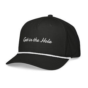 Customizable Get in the Hole Classic rope cap Golf Rope hats, Handmade Customizable hats, Vintage hats, Back to School, Personalized Gift