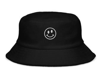 Customizable Terry Cloth Bucket Hat, Handmade Cotton Beachwear, Valentine’s Day, Mother's Day, 4th of July, Fathers Day