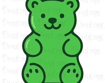 Gummy Clipart, Candy Bear SVG, Vector, Png (Digital Download, Valentine’s Day, Mother's Day, 4th of July, Fathers Day