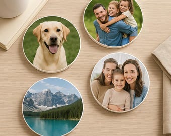 Custom Photo Ceramic Coasters: Personalized Image Coaster Set