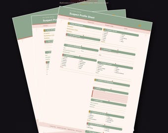 Suspect Profile Sheet