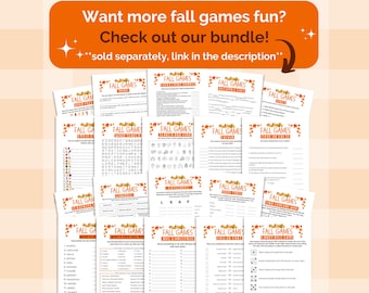 Fall Find Someone Who Game, Fall Find the Guest Bingo, Printable - Main Image