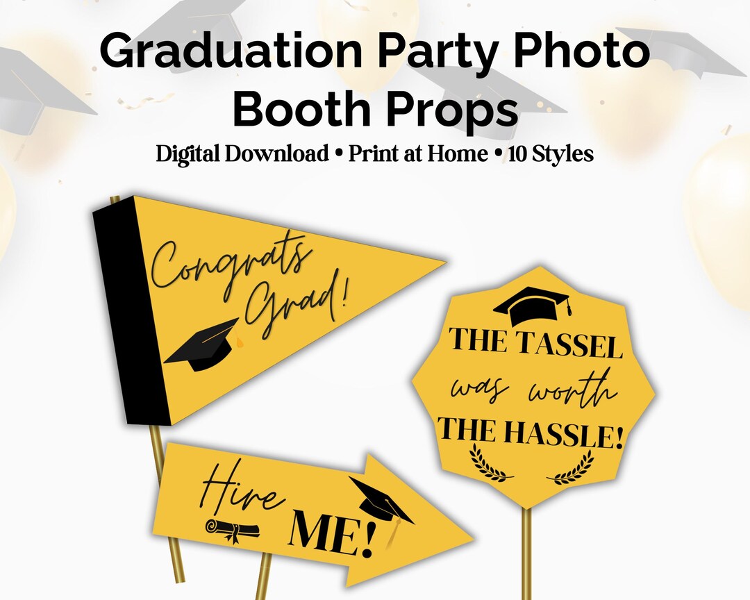 Graduation Photo Booth Props, Graduation Props, Photo Props, Graduation ...
