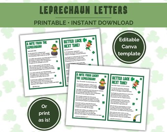 Kabouterbrief, kabouterval, gepersonaliseerde brief, kabouterbrief afdrukbaar, vang een kabouter, kabouterbriefje, St. Patrick's Day