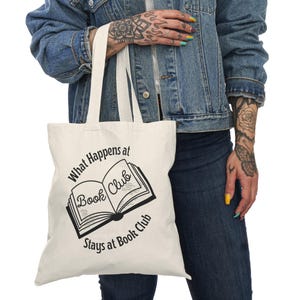 Book Club Tote Bag, Book Club Gift, Book Tote Bag, Book Lover Tote Bag, Library Tote Bag, Gift for Book Club, Reader Gift, Bookish Gifts