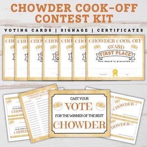 Chowder Kochen-Off Contest Kit, Chowder Contest, Chowder Wettbewerb, Chowder Kochen, Chowder Voting, Best Chowder Award, Kochpreis