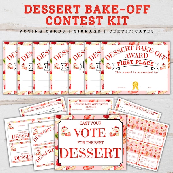 Baking Contest Score Sheet - Etsy
