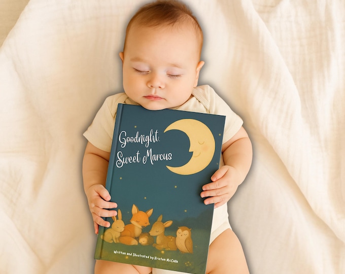 Personalized Baby Book With Name, Custom Bedtime Children's Storybook, Gift for Baby, Newborn Gift, Bedtime Story, Baby Shower Gift