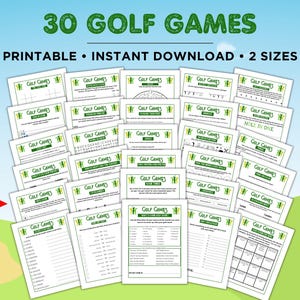 Golf Games, Golf Party Games, Golf Birthday Games, Golf Games Printable, Golf Games for Kids, Group Games, Shower Games, Golf Tournament