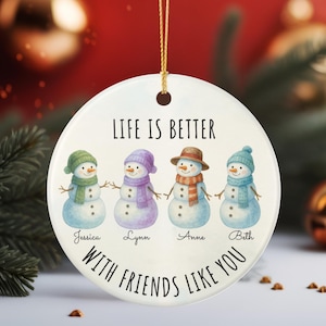 Friends Ornament, Friendship Ornament, Best Friends Ornament, Ornament for Friends, Gift for Friends, Personalized Friends Best Friends Gift