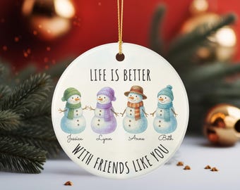 Vriendenornament, vriendschapsornament, beste vriendenornament, ornament voor vrienden, cadeau voor vrienden, gepersonaliseerd cadeau vrienden beste vrienden