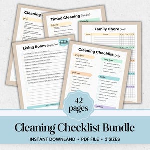 Putz-Checkliste, wöchentliche Checkliste, druckbare Checkliste, ADHS-Checkliste, Frühjahrsputz Checkliste, Putzplan Checkliste Tiefenreinigung