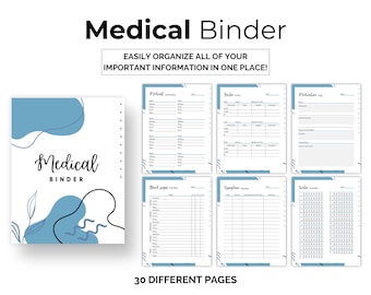Medical Planner Printable, Medical Binder Printable, Healthcare Planner, Wellness Planner, Medical Health Tracker, Health Planner