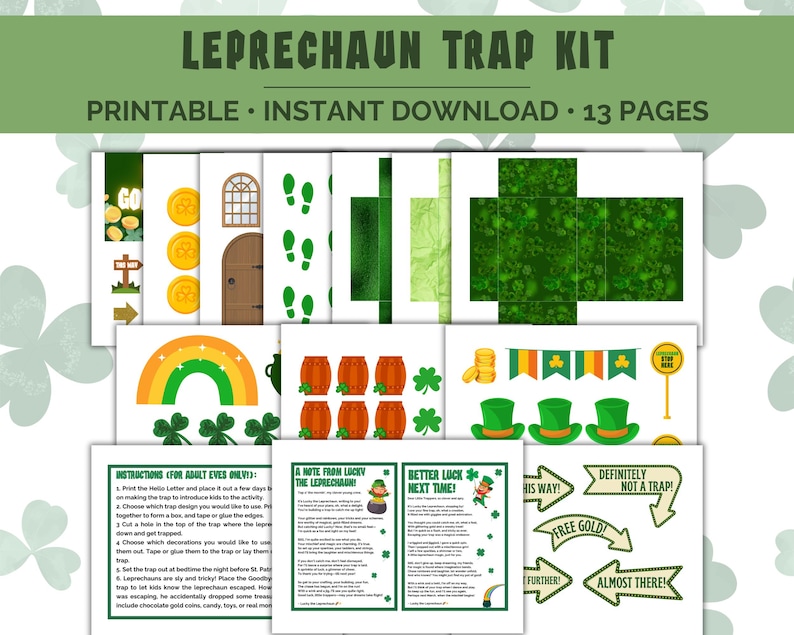 Leprechaun Trap, Leprechaun Trap Kit, DIY Leprechaun Trap, Leprechaun ...