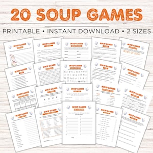 Soup Games, Soup Party Games, Souper Bowl Games, Soup Theme Party, Church Party Games, Family Reunion Games, Soup Night, Soup Contest