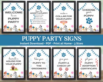 Puppy Party Signs, Puppy Party Games, Pet Adoption Party, Adopt a Puppy Party, Dog Adoption Birthday Party, Dog Lover Birthday, Puppy Pawty