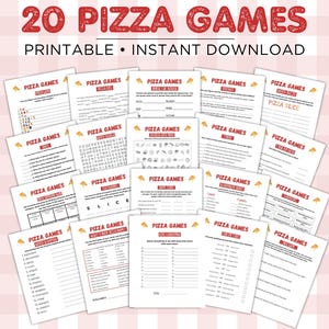 Pizza Games, Pizza Party Games, Baby Shower Games, Slumber Party Games, Birthday Games, Family Games, Kids Games, Classroom Pizza Party Game