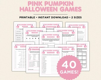 Pink Halloween Games, Pink Halloween Party, Fun Halloween Games, Adult Party Games, Teen Games, Kids Games, Shower Games Slumber Party Games
