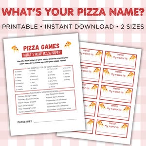 What&#39;s Your Pizza Name, What&#39;s Your Name Game, Pizza Name Generator, Pizza Name Game, What&#39;s Your Name, Name Generator Game, Pizza Name Tags