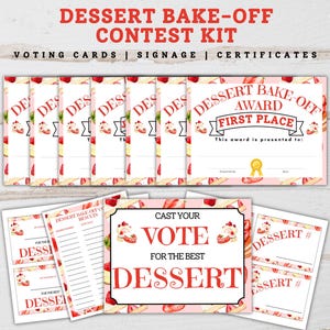 Kit per il concorso di dolci, concorso di dolci, concorso di dolci, scheda per i dolci, concorso di pasticceria, premio per il miglior dessert, certificato per il concorso di dolci