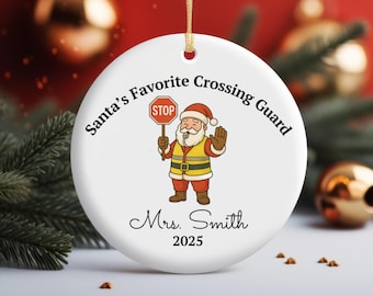 Personalized Crossing Guard Ornament, Custom Gift for Crossing Guard, Crossing Guard Appreciation Gift, Thank You Gift, School Ornament