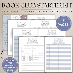 Kit di avvio per club del libro, pianificatore per club del libro, kit per l'organizzazione di club del libro, guida per club del libro, pacchetto per club del libro, riunione per club del libro, idee per club del libro