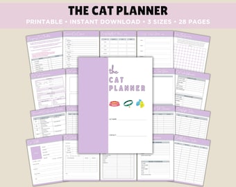 Planificador de gatos, Planificador de cuidado de gatos, Planificador imprimible para gatos, Planificador diario para gatos, Planificador para gatitos, Amante de los gatos, Planificador para gatos nuevos, Guía de cuidado de gatos, Plan para mascotas