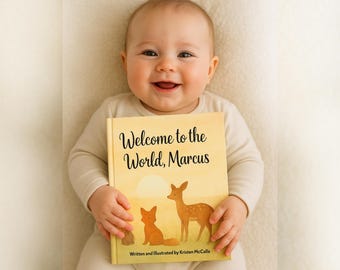Personalized Welcome to the World Baby Book, Gift for New Baby, Newborn Gift, Custom Baby Gift, Personalized Baby Gift, Gift for Baby