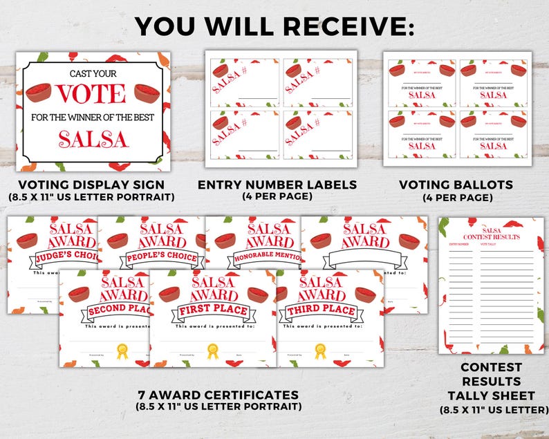 Salsa Numbers Salsa Contest Kit, Best Salsa Contest, Salsa Challenge, Salsa Showdown ...