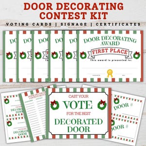 Deurdecoratiewedstrijdkit, beste deurdecoratiewedstrijd, deur klaslokaal, deur kantoor, vakantiedecoratie, deur kerstwedstrijd