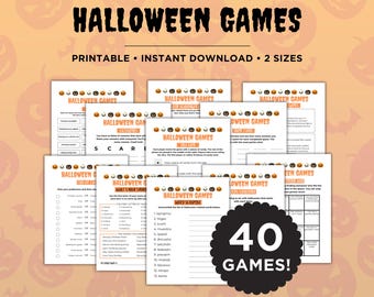 Juegos de Halloween, Juegos de Halloween imprimibles, Juegos de Halloween para adultos y niños, Juegos para fiestas de Halloween, Juegos de fiesta con actividades de Halloween