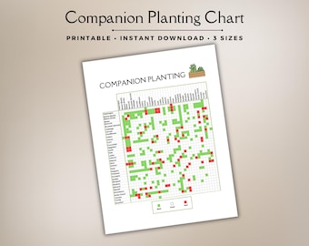 Companion Planting Chart, Companion Planting Guide, Companion Gardening, Vegetable Garden, Garden Planner, Garden Planning, Garden Organizer