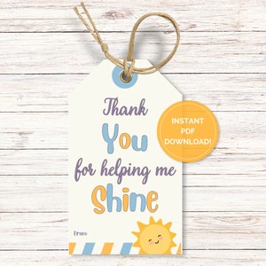 Teacher Appreciation Gift Tag, Teacher Appreciation Tags, Teacher Thank You Gift Tag, Teacher Appreciation Week Gift Tag, End of School Year