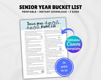 Senior Year Bucket List, Senior Year 2025, Senior Year Ideas, Senior Year Check List, Senior Memories, Senior Year Goals, High School Senior