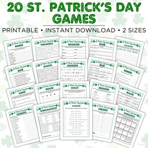 St. Patrick&#39;s Day Games, St Patricks Games, Party Games, Irish Games, Leprechaun Games, St Patricks Party, St Patricks Activity, Trivia