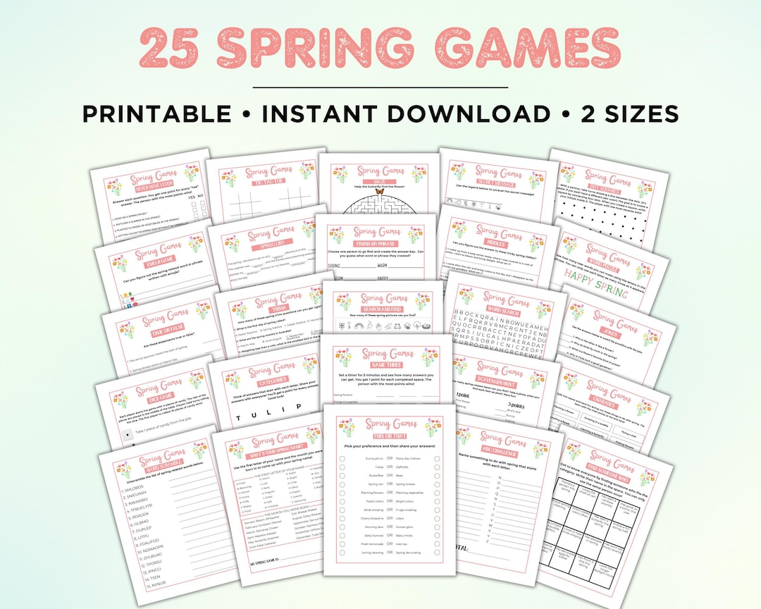 Spring Games, Spring Party Games, Spring Trivia Games, Spring Word ...