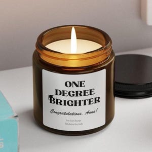 Personalisierte Graduierung Kerze, Kerze Geschenk, benutzerdefinierte Kerze, Graduierung Geschenk, Grad Geschenk, personalisierte College Kerze, Abschluss vorhanden