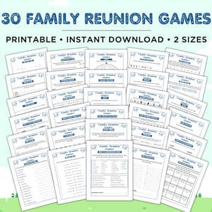 Family Reunion Games, Family Reunion Ideas, Family Reunion Party, Family Reunion Fun, Reunion Printables Reunion Activities Games for Family