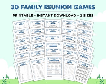 Family Reunion Games, Family Reunion Ideas, Family Reunion Party, Family Reunion Fun, Reunion Printables Reunion Activities Games for Family
